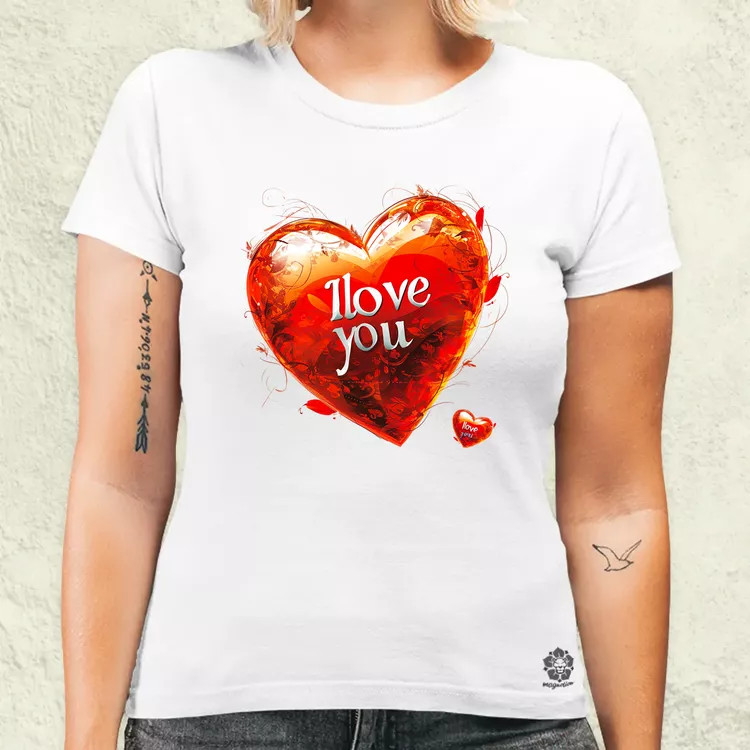 I love U v2 női póló
