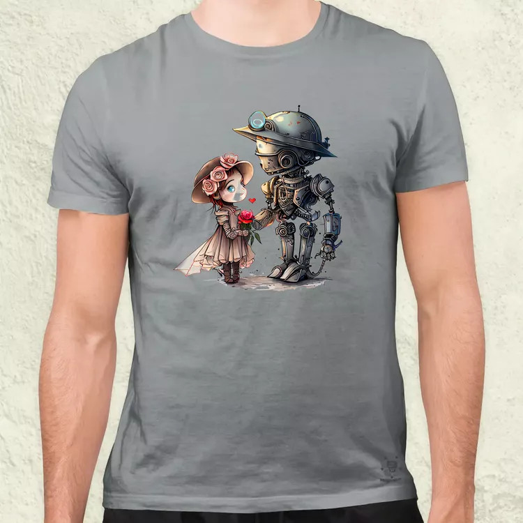 Steampunk szerelem v2 férfi póló
