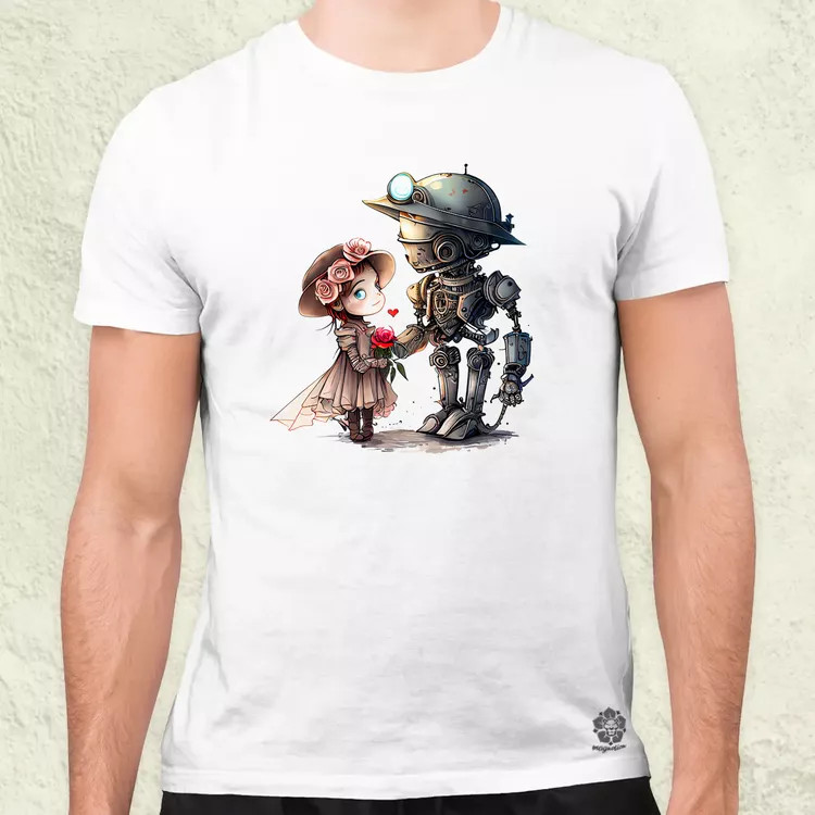 Steampunk szerelem v2 férfi póló