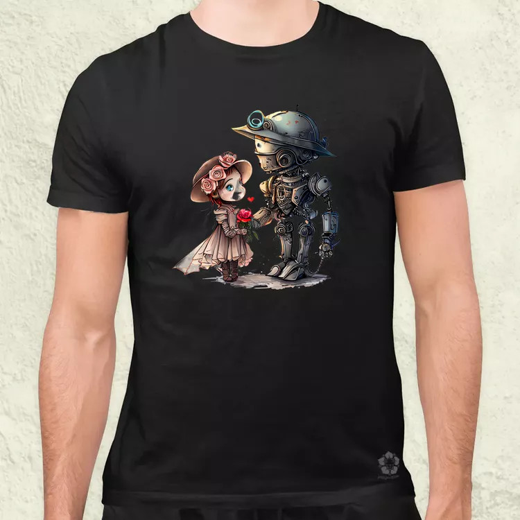 Steampunk szerelem v2 férfi póló