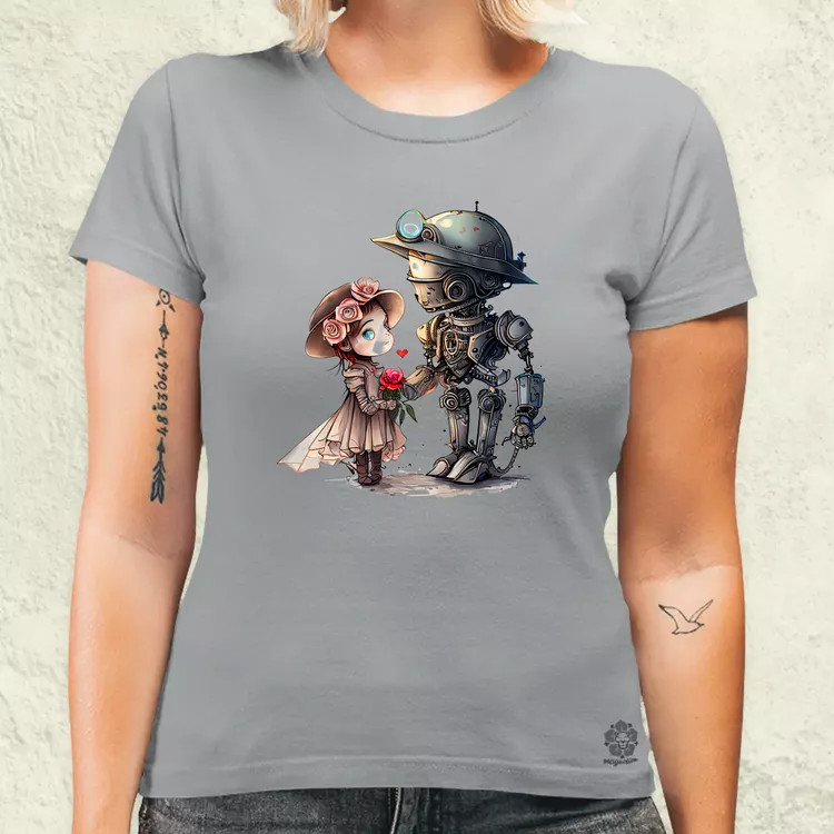 Steampunk szerelem v2 női póló