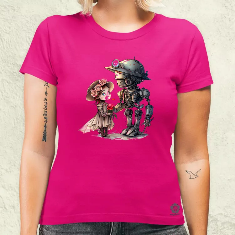 Steampunk szerelem v2 női póló