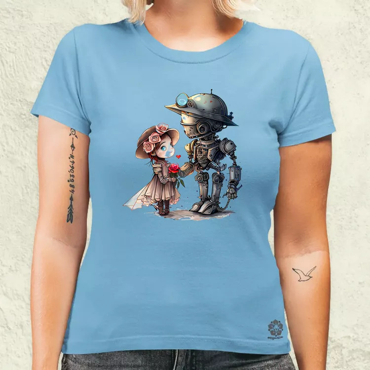Steampunk szerelem v2 női póló