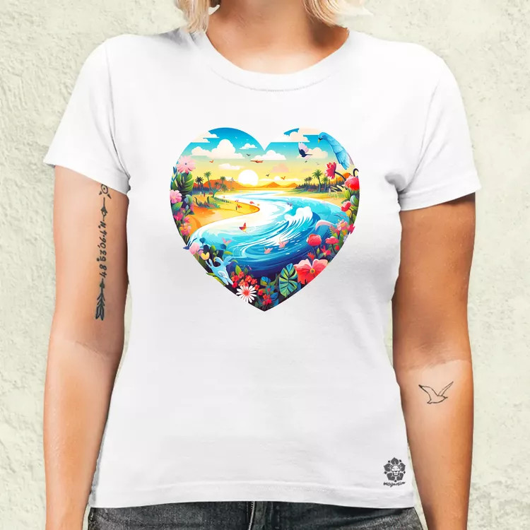 Strand szív v3 női póló