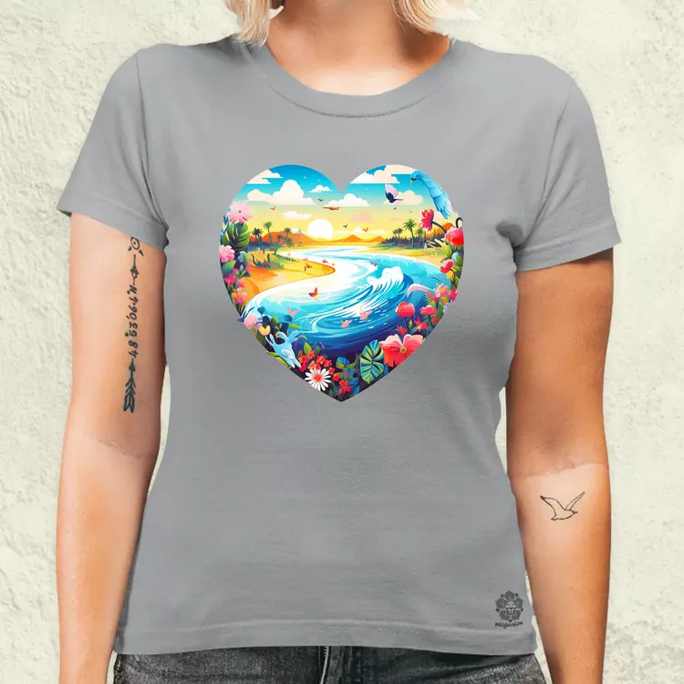 Strand szív v3 női póló
