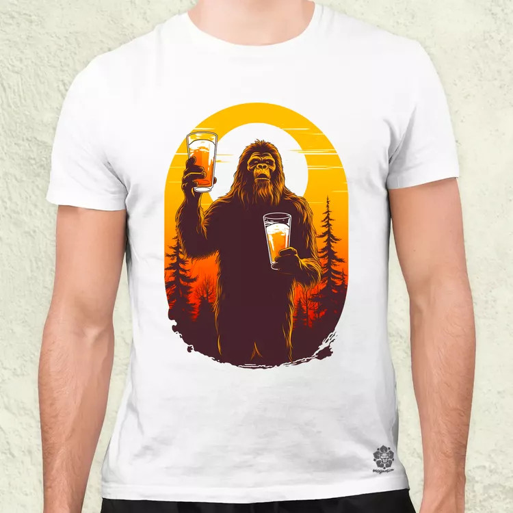 Bigfoot sörrel v2 férfi póló