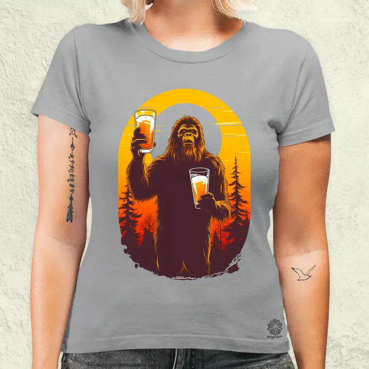 Bigfoot sörrel v2 női póló