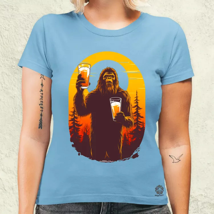 Bigfoot sörrel v2 női póló