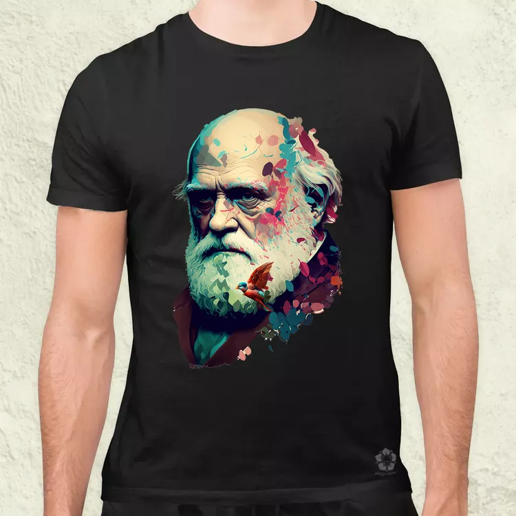 Charles Darwin v2 férfi póló