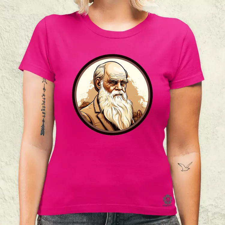 Charles Darwin v6 női póló