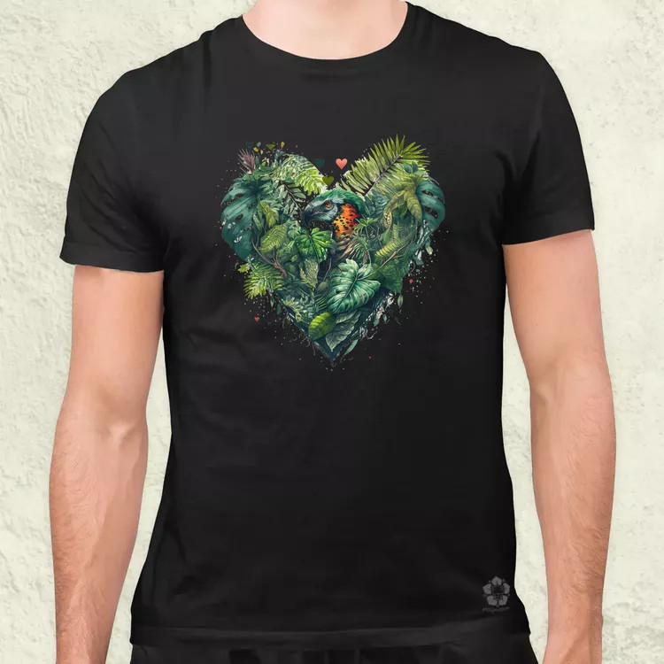 Dzsungel szív v2 férfi póló