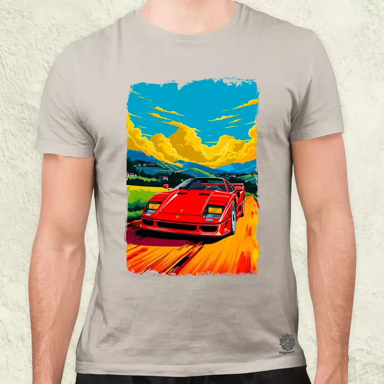 Ferrari F40 retró utazás v1 férfi póló