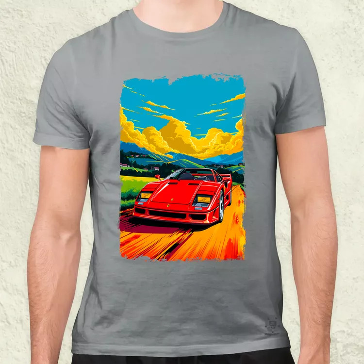 Ferrari F40 retró utazás v1 férfi póló