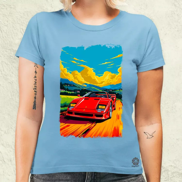 Ferrari F40 retró utazás v1 női póló