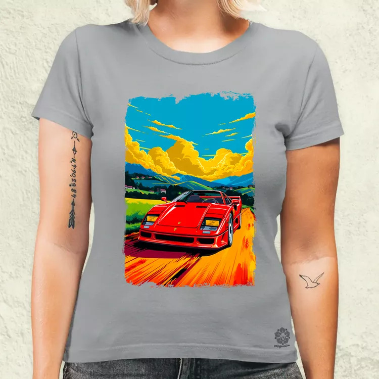 Ferrari F40 retró utazás v1 női póló
