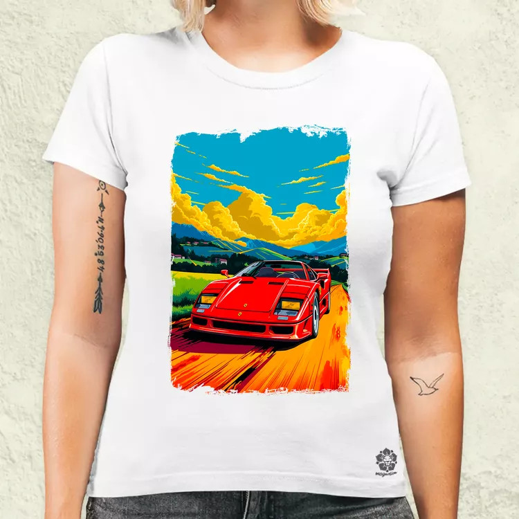Ferrari F40 retró utazás v1 női póló