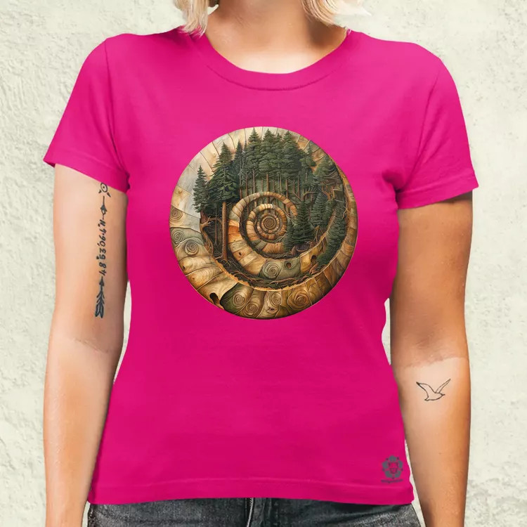 Fibonacci fákkal v3 női póló