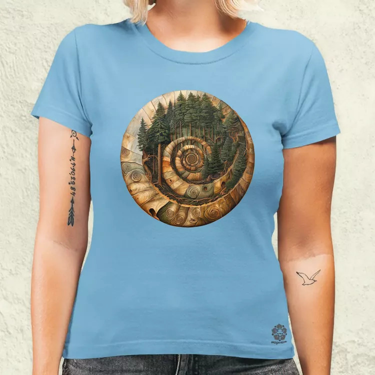 Fibonacci fákkal v3 női póló