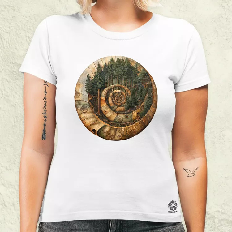 Fibonacci fákkal v3 női póló