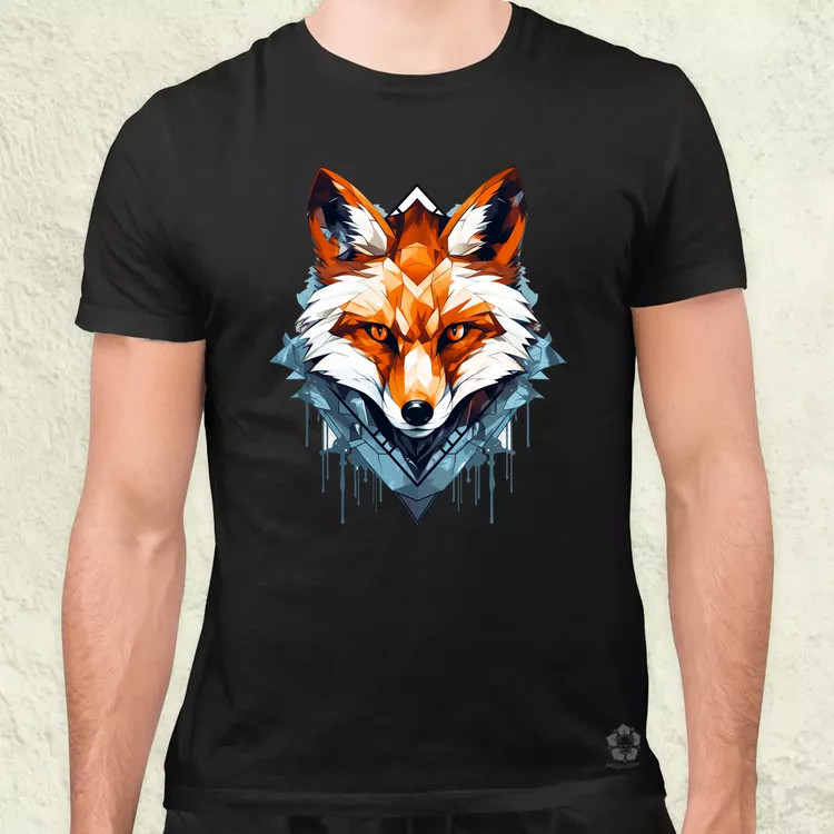 Geometrikus róka v1 férfi póló
