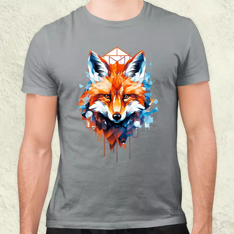 Geometrikus róka v3 férfi póló