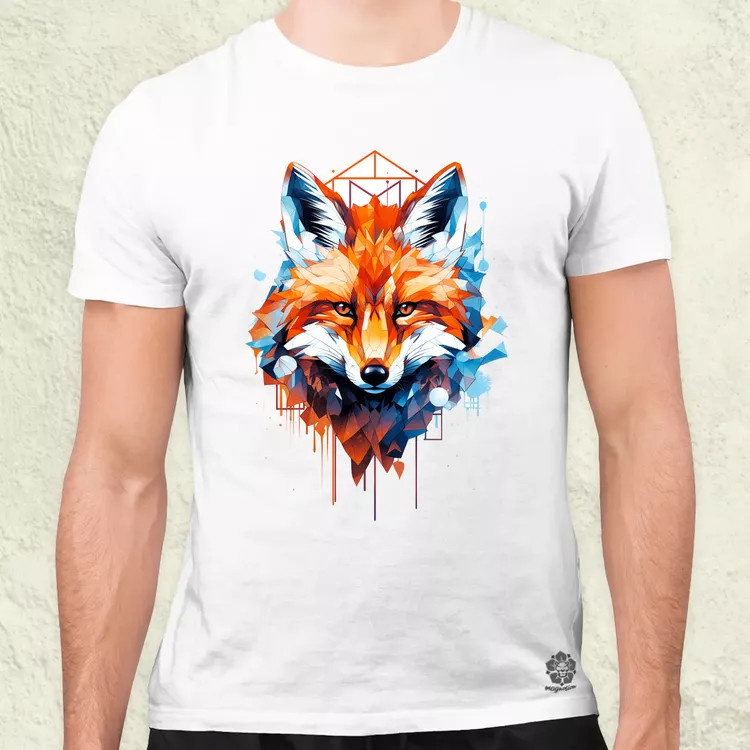 Geometrikus róka v3 férfi póló