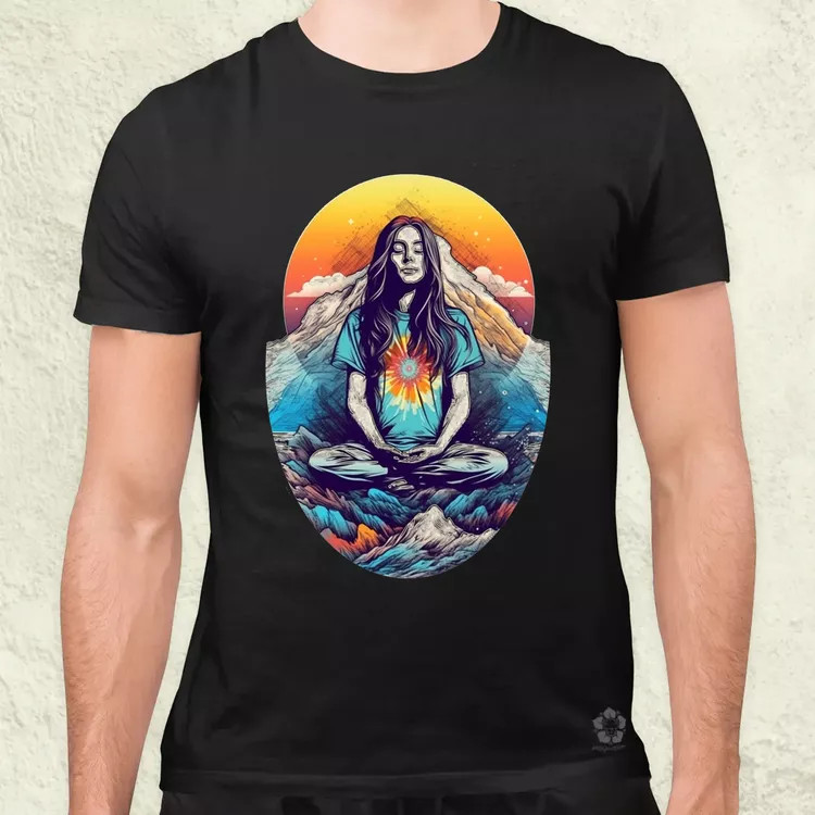 Hegyen meditálás v1 férfi póló