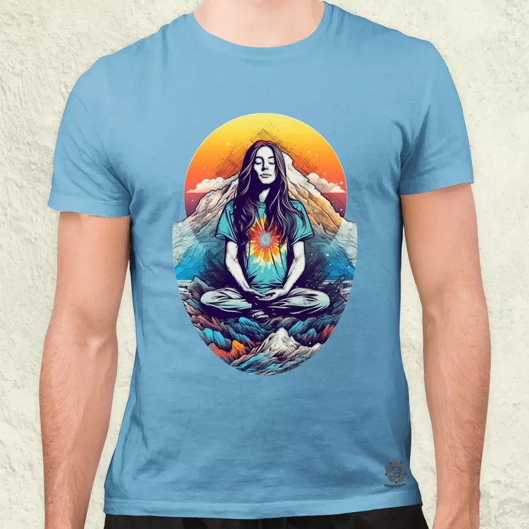 Hegyen meditálás v1 férfi póló