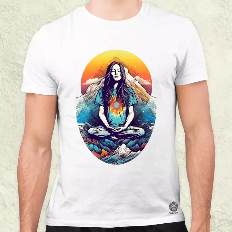 Hegyen meditálás v1 férfi póló