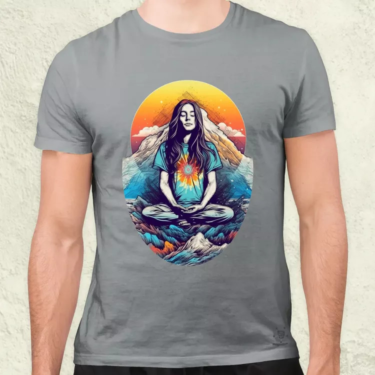 Hegyen meditálás v1 férfi póló