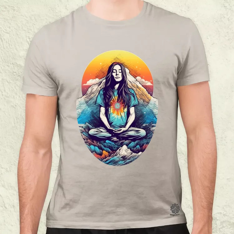 Hegyen meditálás v1 férfi póló