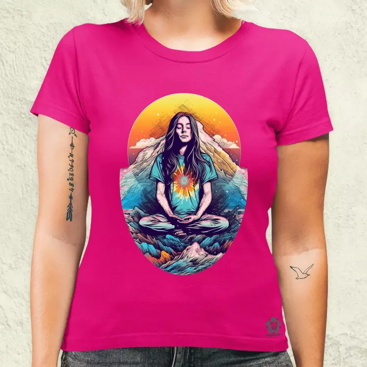Hegyen meditálás v1 női póló