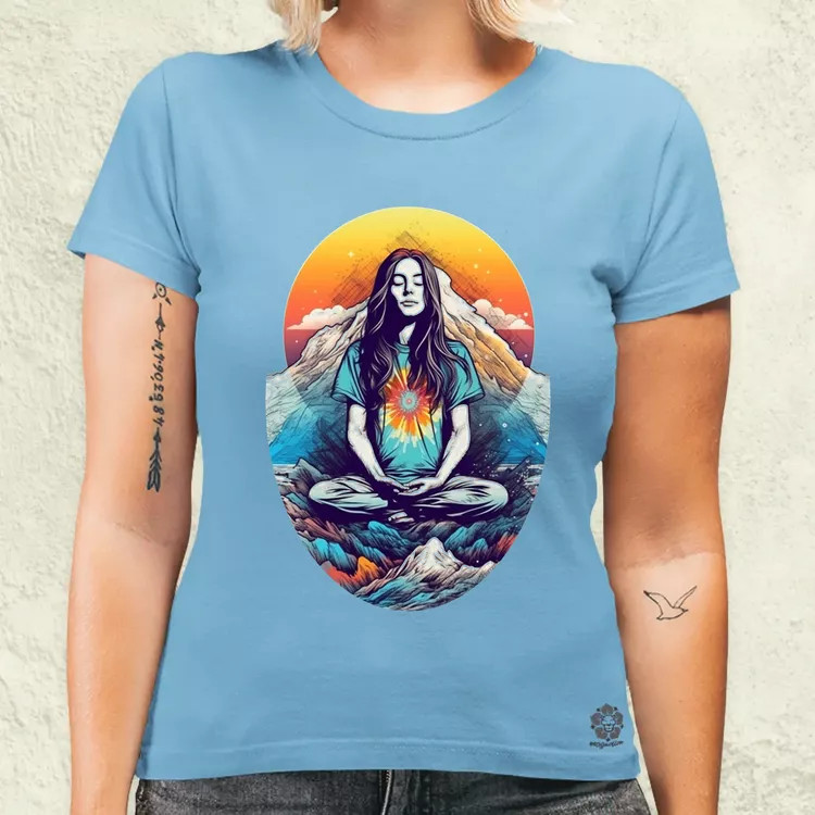 Hegyen meditálás v1 női póló