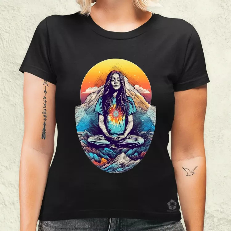 Hegyen meditálás v1 női póló