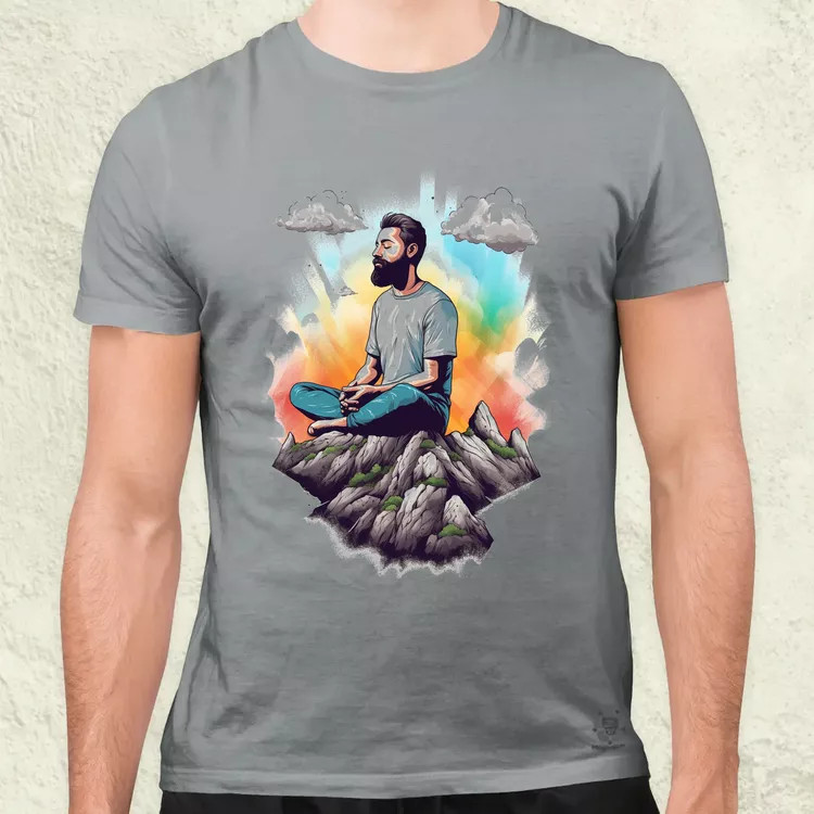Hegyen meditálás v7 férfi póló