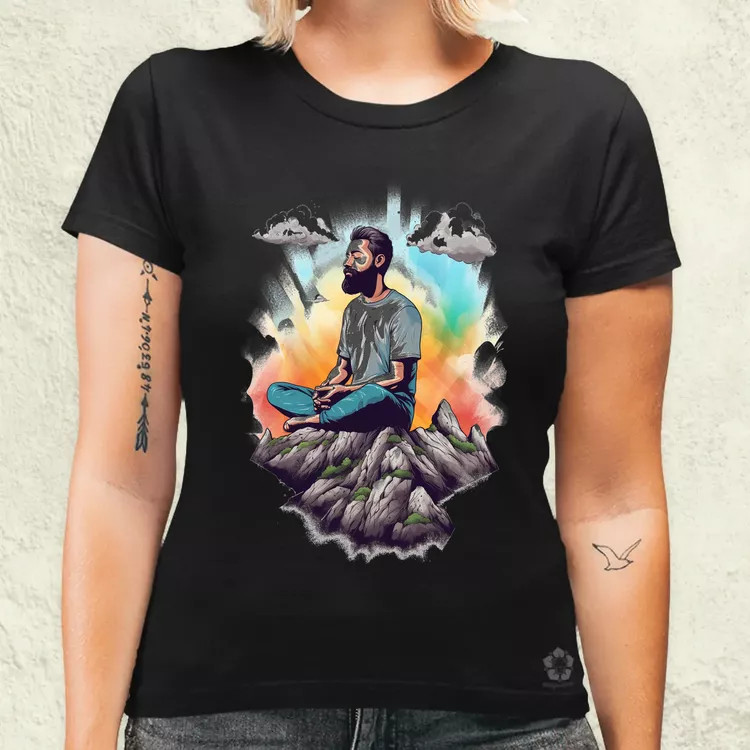 Hegyen meditálás v7 női póló