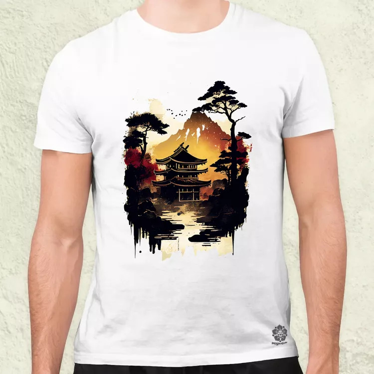 Japán dodzso v1 férfi póló