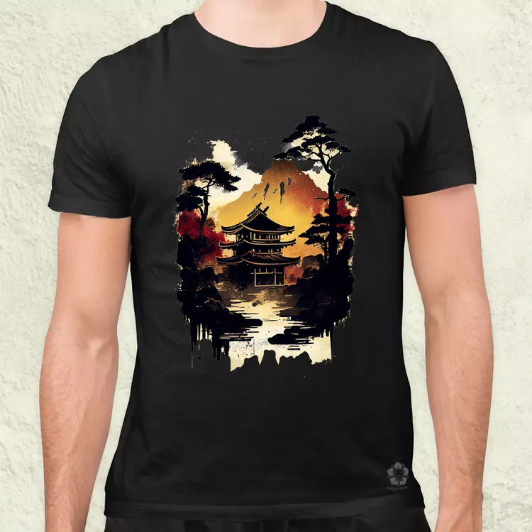 Japán dodzso v1 férfi póló