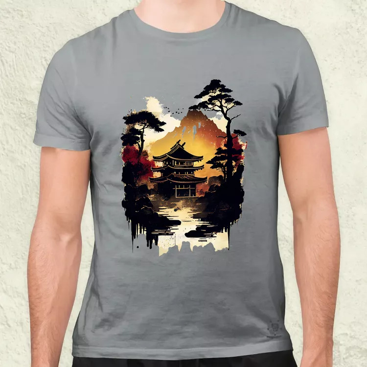 Japán dodzso v1 férfi póló