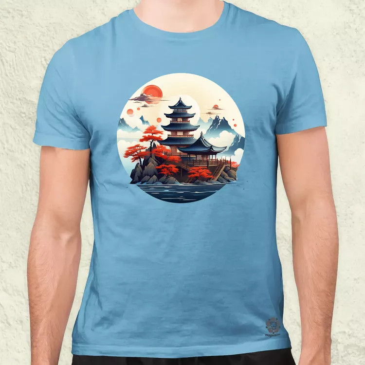 Japán szentély v1 férfi póló