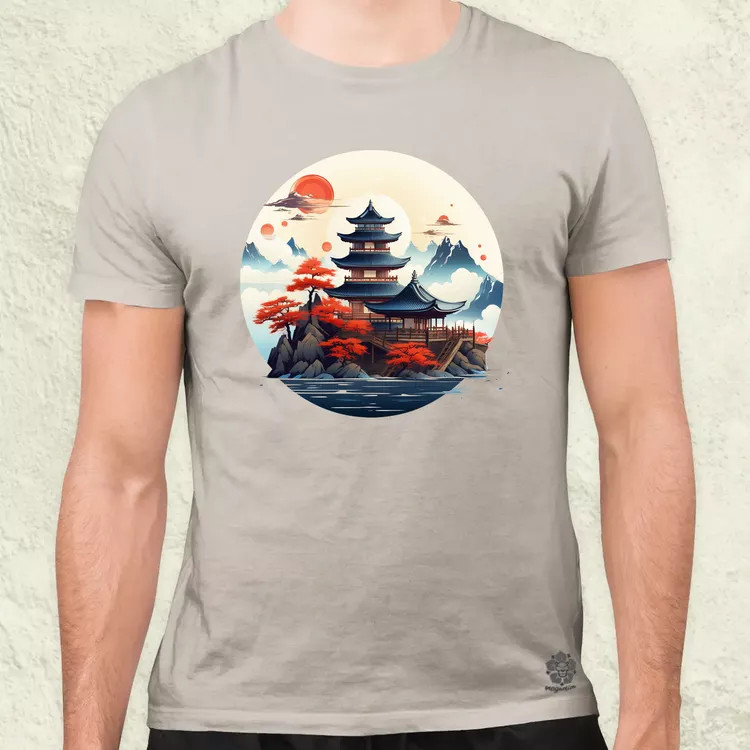 Japán szentély v1 férfi póló