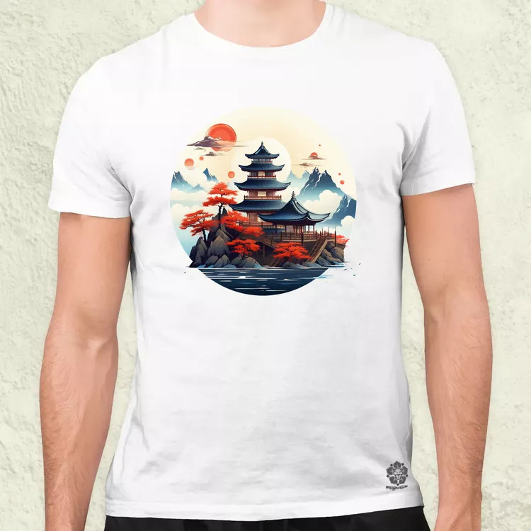 Japán szentély v1 férfi póló