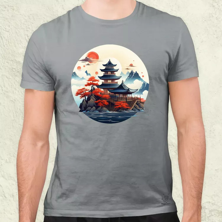 Japán szentély v1 férfi póló