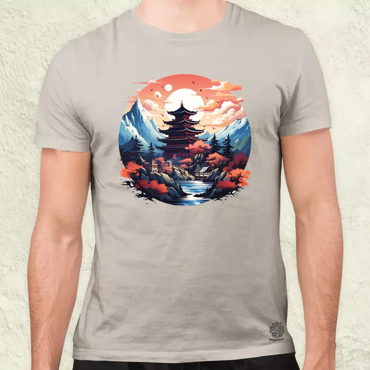 Japán szentély v3 férfi póló