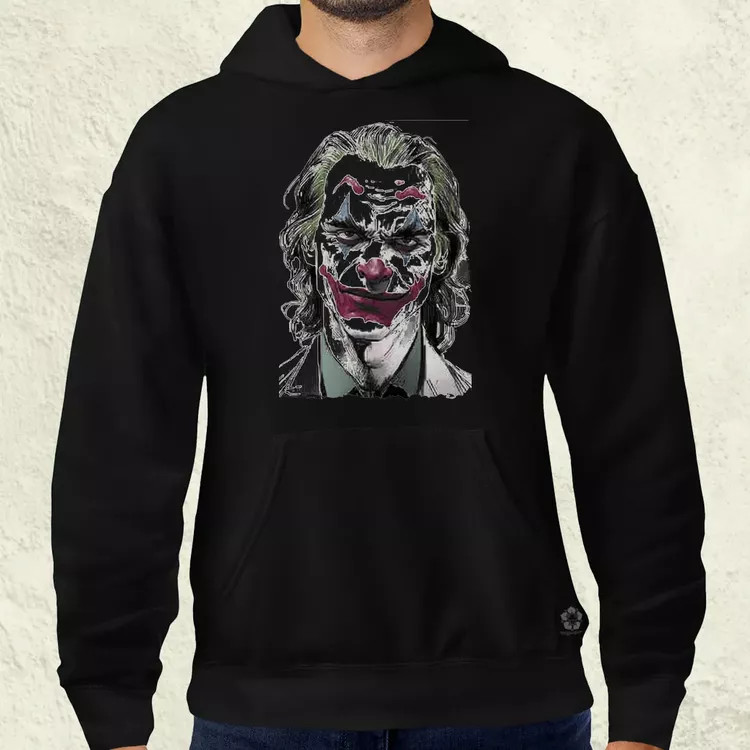 Joker Joaquin Phoenix fanart v2 férfi pulóver