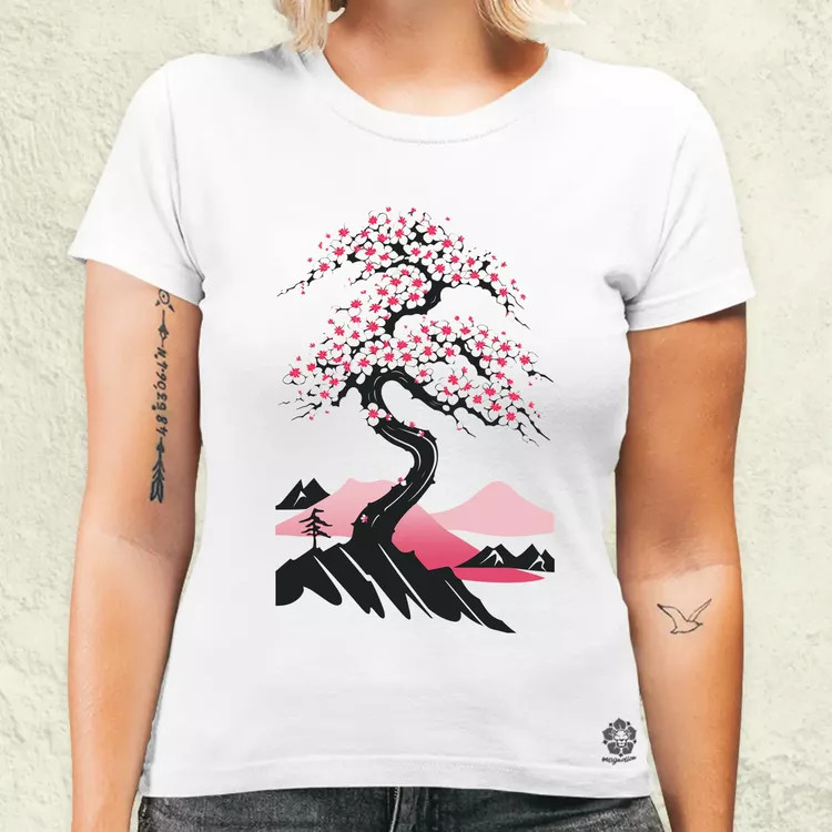 Minimalista sakura fa v4 női póló