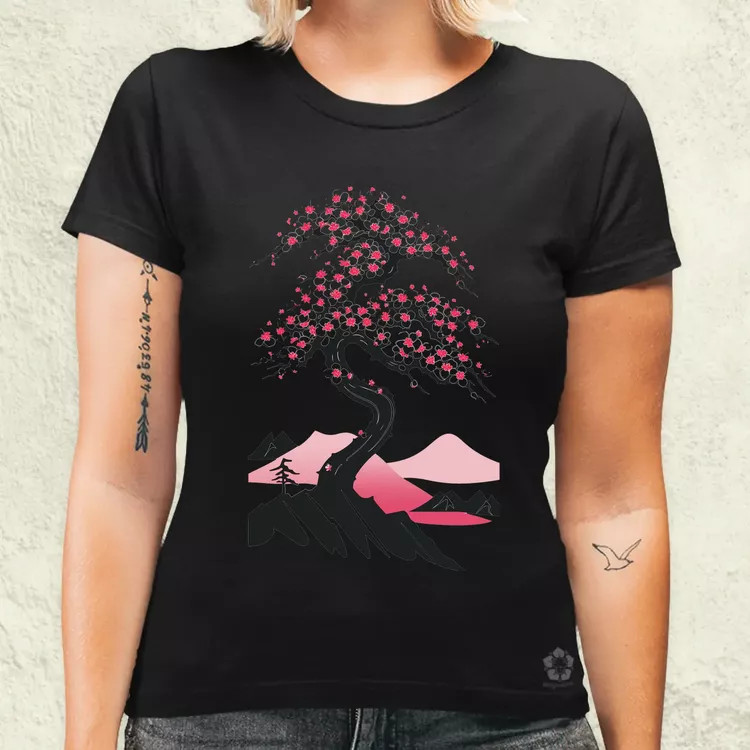 Minimalista sakura fa v4 női póló