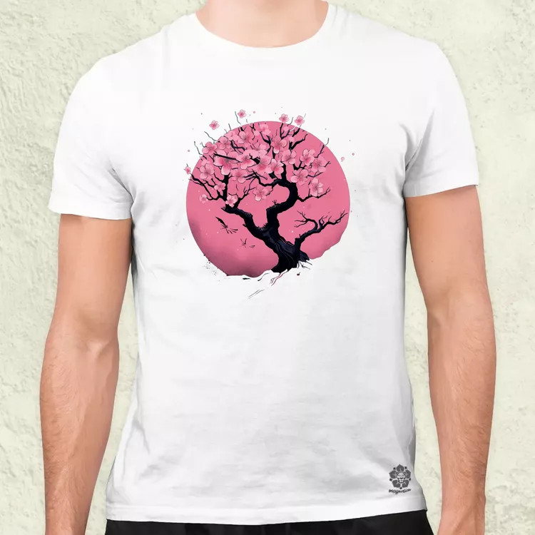 Minimalista sakura fa v8 férfi póló