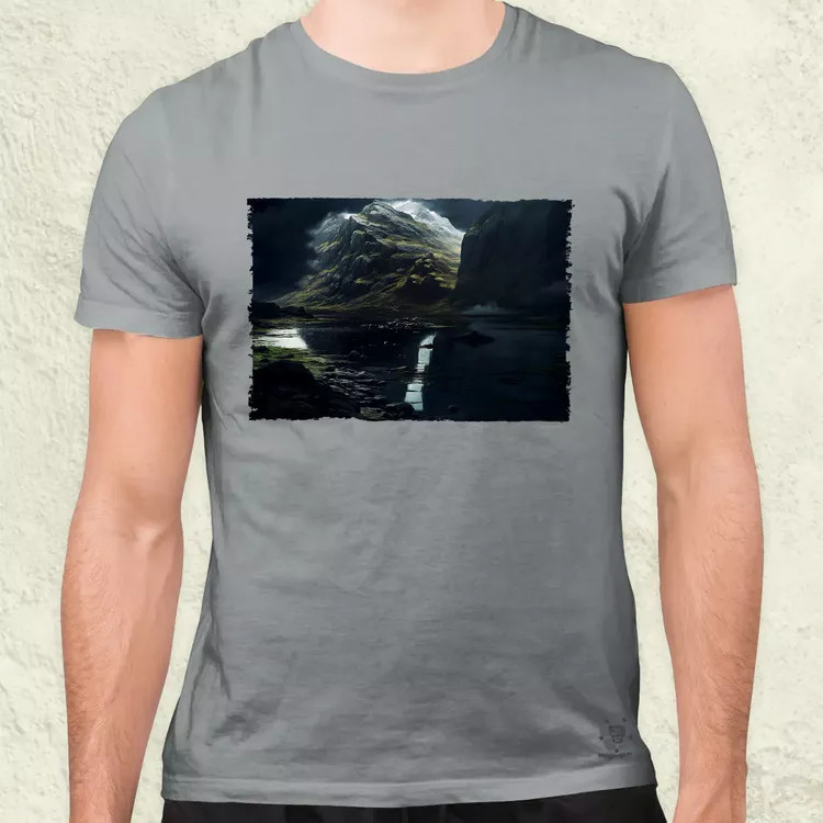 Pareidolia Ragnar skandináv táj fantázia v2 férfi póló