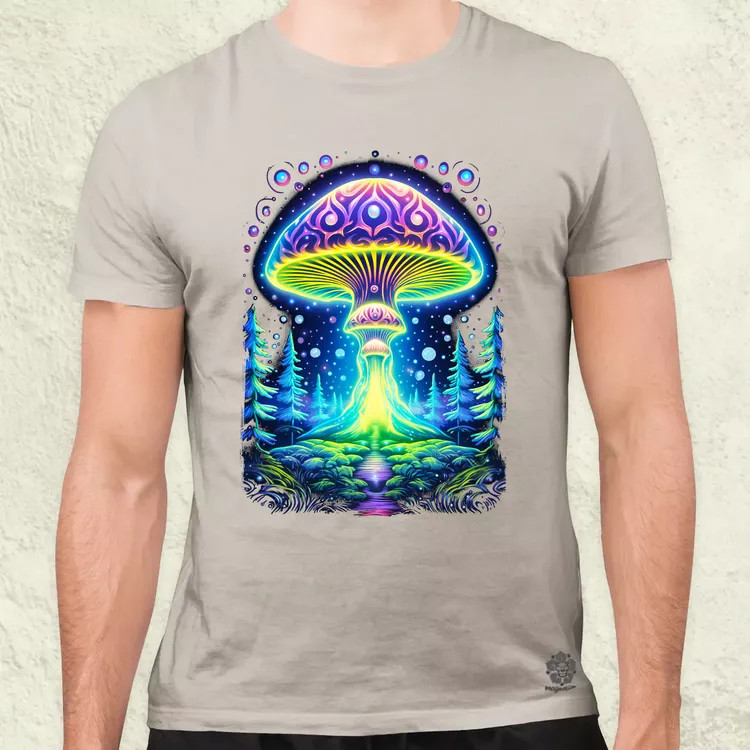Pszichedelikus gomba UFO v1 férfi póló